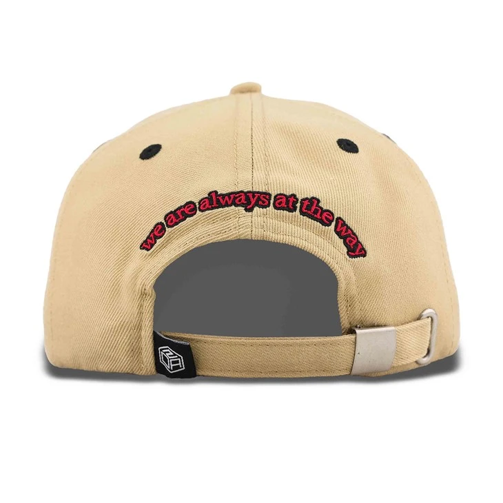 Casual Style Woven Label Patch Khaki Baseball Cap