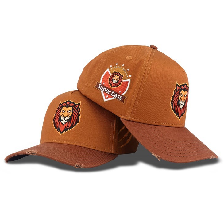 Mighty Lion Pattern Cap tal-Baseball