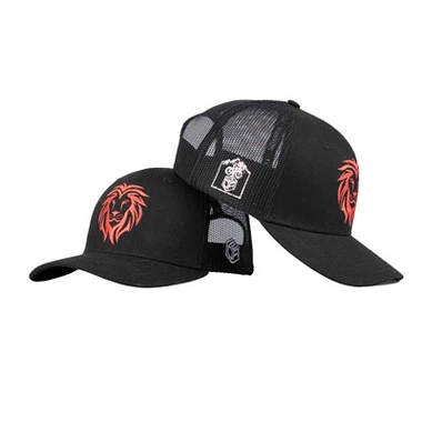TCAP Qoton Twill Tessili Flat Rakkmu Disinn Trucker Hat Custom Kap